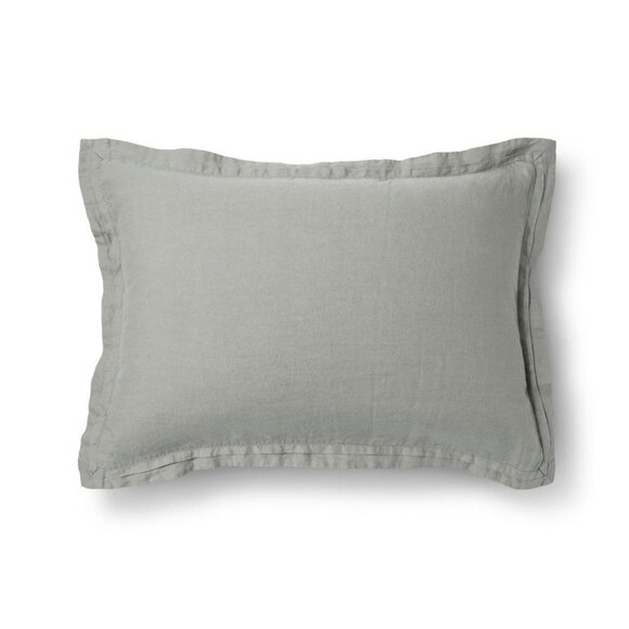 Fieldcrest The flores collection Linen Sham Standard Gray 20x28in - Picture 1 of 2